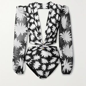 PatBO Dahlia Bodysuit in Black
